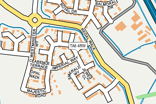 TA6 4RW map - OS OpenMap – Local (Ordnance Survey)
