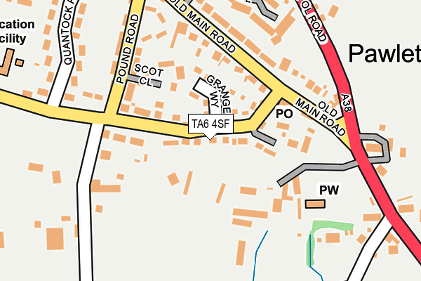 TA6 4SF map - OS OpenMap – Local (Ordnance Survey)