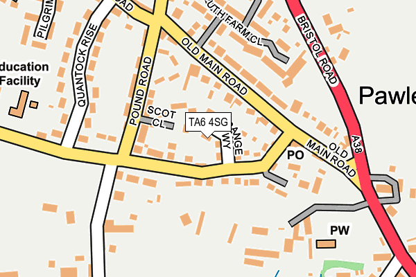 TA6 4SG map - OS OpenMap – Local (Ordnance Survey)