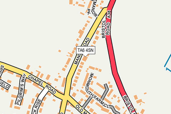 TA6 4SN map - OS OpenMap – Local (Ordnance Survey)