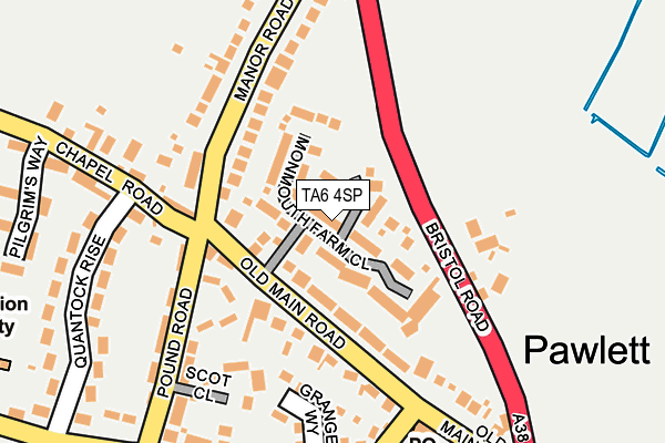 TA6 4SP map - OS OpenMap – Local (Ordnance Survey)