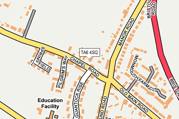 TA6 4SQ map - OS OpenMap – Local (Ordnance Survey)