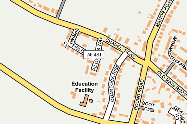 TA6 4ST map - OS OpenMap – Local (Ordnance Survey)