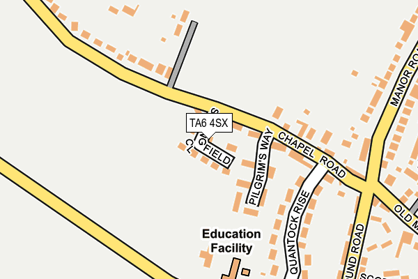 TA6 4SX map - OS OpenMap – Local (Ordnance Survey)