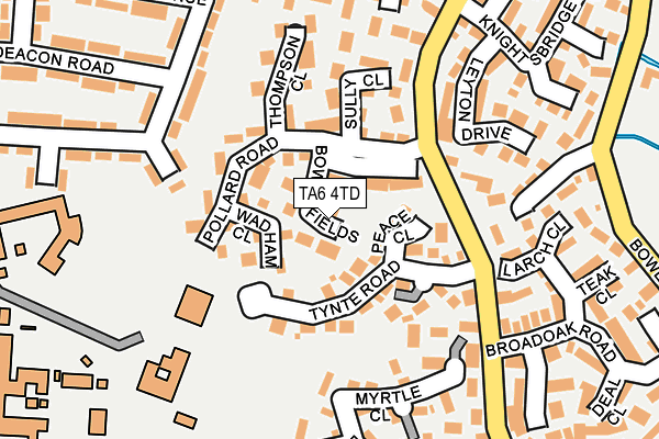 TA6 4TD map - OS OpenMap – Local (Ordnance Survey)