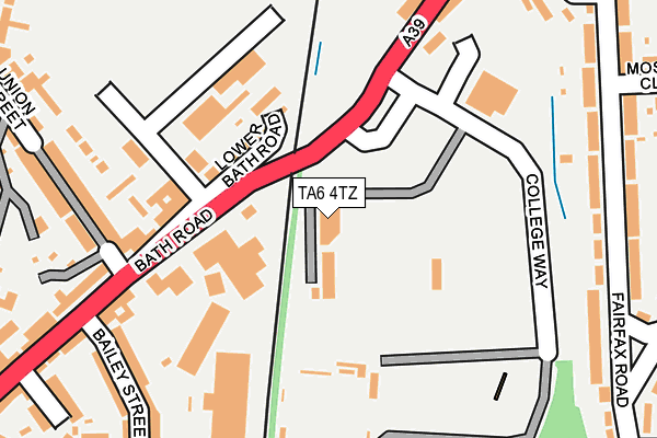 TA6 4TZ map - OS OpenMap – Local (Ordnance Survey)