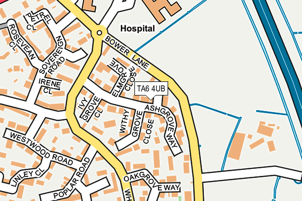 TA6 4UB map - OS OpenMap – Local (Ordnance Survey)