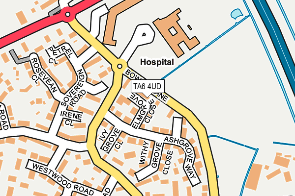 TA6 4UD map - OS OpenMap – Local (Ordnance Survey)