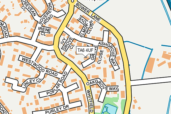 TA6 4UF map - OS OpenMap – Local (Ordnance Survey)