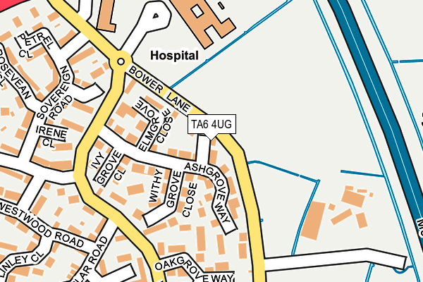 TA6 4UG map - OS OpenMap – Local (Ordnance Survey)