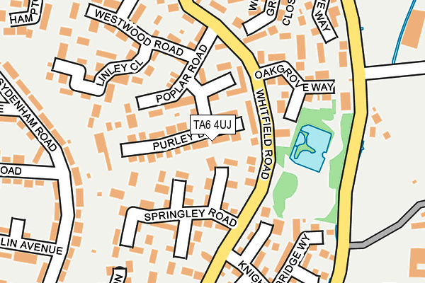 TA6 4UJ map - OS OpenMap – Local (Ordnance Survey)