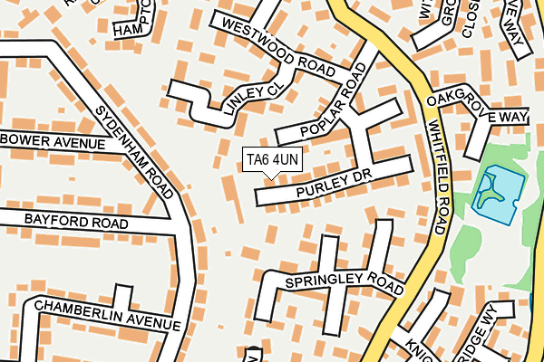 TA6 4UN map - OS OpenMap – Local (Ordnance Survey)