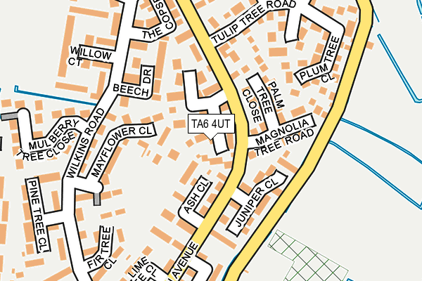TA6 4UT map - OS OpenMap – Local (Ordnance Survey)