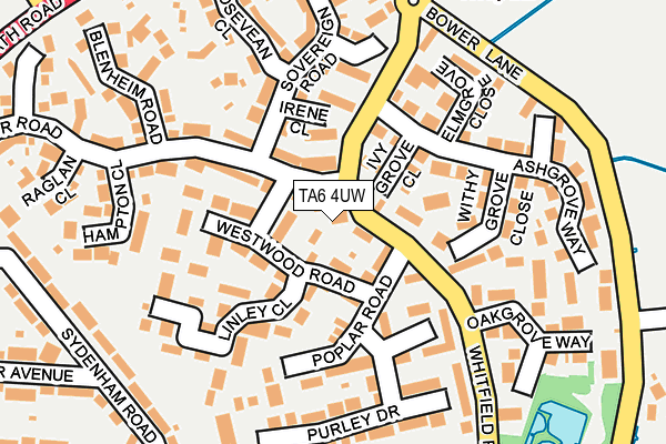 TA6 4UW map - OS OpenMap – Local (Ordnance Survey)