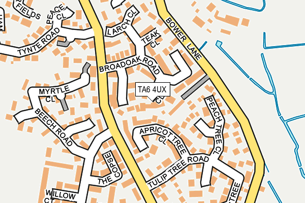 TA6 4UX map - OS OpenMap – Local (Ordnance Survey)