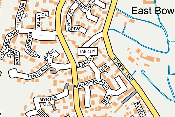 TA6 4UY map - OS OpenMap – Local (Ordnance Survey)