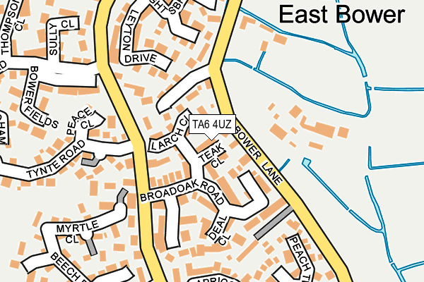 TA6 4UZ map - OS OpenMap – Local (Ordnance Survey)