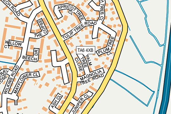 TA6 4XB map - OS OpenMap – Local (Ordnance Survey)