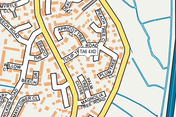 TA6 4XD map - OS OpenMap – Local (Ordnance Survey)