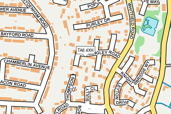 TA6 4XH map - OS OpenMap – Local (Ordnance Survey)