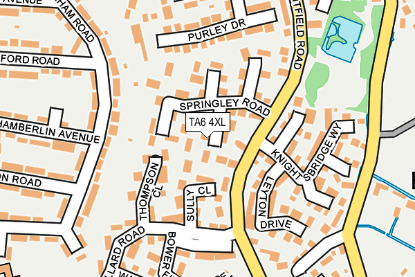 TA6 4XL map - OS OpenMap – Local (Ordnance Survey)