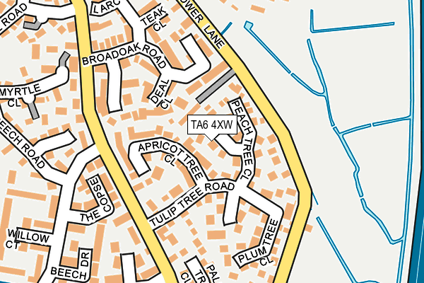 TA6 4XW map - OS OpenMap – Local (Ordnance Survey)