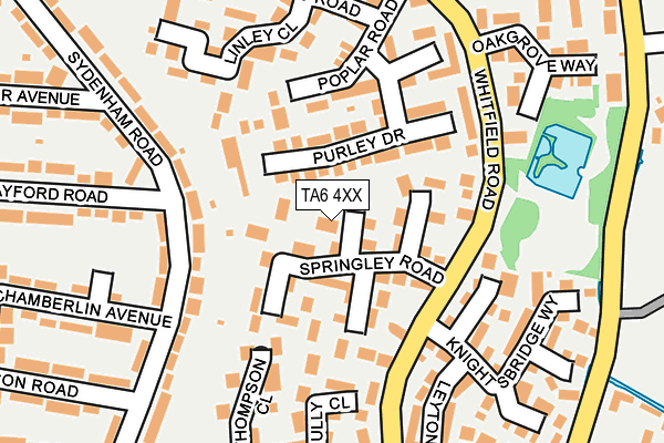 TA6 4XX map - OS OpenMap – Local (Ordnance Survey)