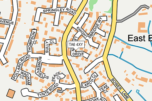 TA6 4XY map - OS OpenMap – Local (Ordnance Survey)