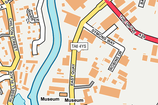 TA6 4YS map - OS OpenMap – Local (Ordnance Survey)