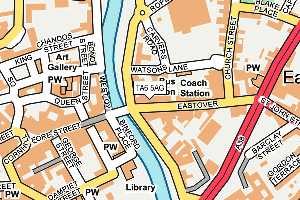 TA6 5AG map - OS OpenMap – Local (Ordnance Survey)