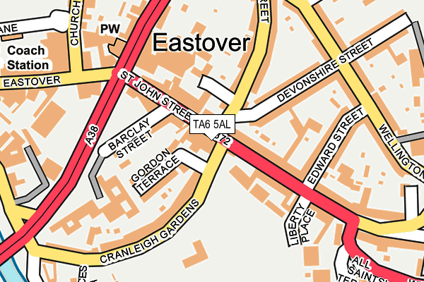 TA6 5AL map - OS OpenMap – Local (Ordnance Survey)