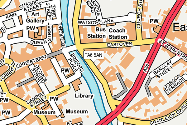 TA6 5AN map - OS OpenMap – Local (Ordnance Survey)