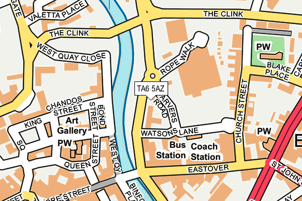 TA6 5AZ map - OS OpenMap – Local (Ordnance Survey)