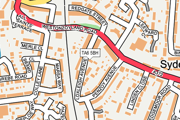 TA6 5BH map - OS OpenMap – Local (Ordnance Survey)