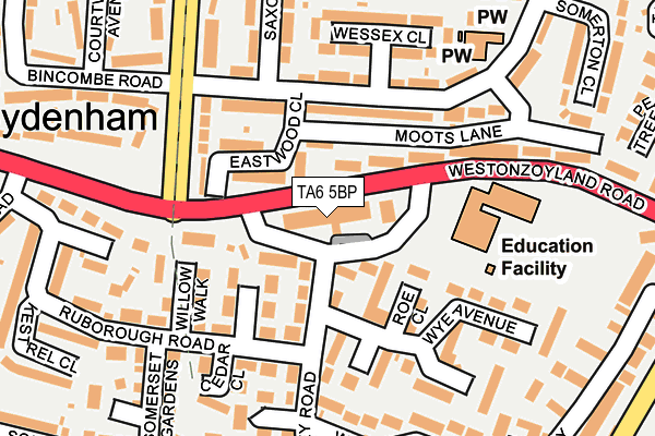 TA6 5BP map - OS OpenMap – Local (Ordnance Survey)