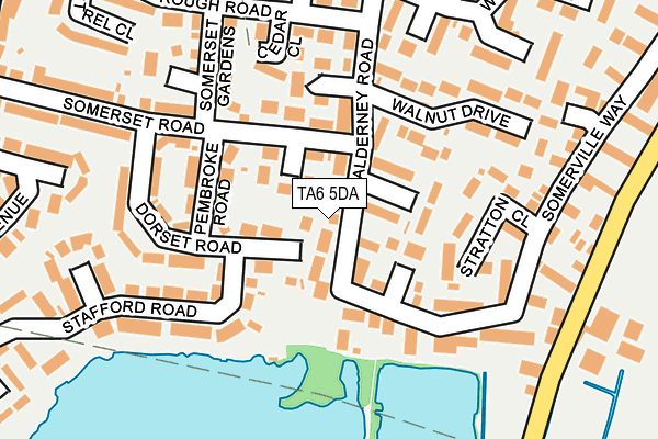 TA6 5DA map - OS OpenMap – Local (Ordnance Survey)