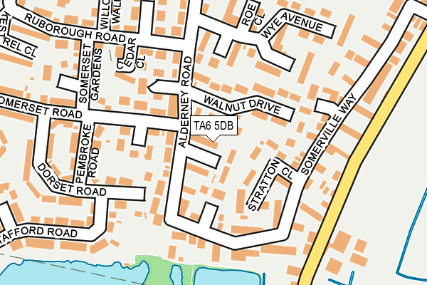 TA6 5DB map - OS OpenMap – Local (Ordnance Survey)