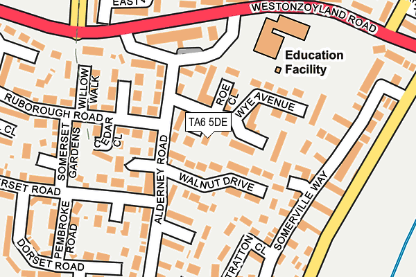 TA6 5DE map - OS OpenMap – Local (Ordnance Survey)