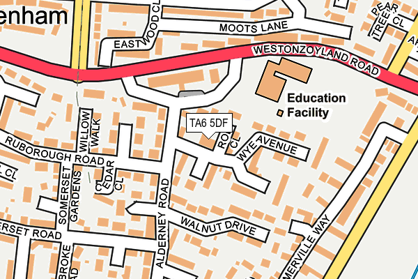 TA6 5DF map - OS OpenMap – Local (Ordnance Survey)