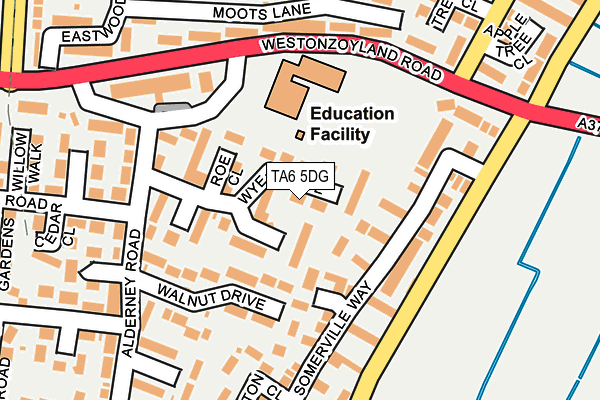 TA6 5DG map - OS OpenMap – Local (Ordnance Survey)