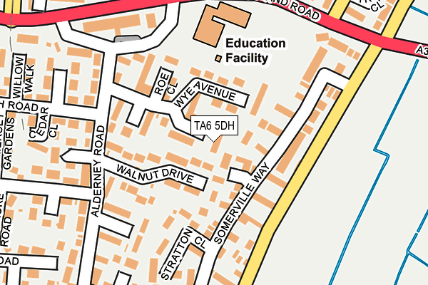 TA6 5DH map - OS OpenMap – Local (Ordnance Survey)