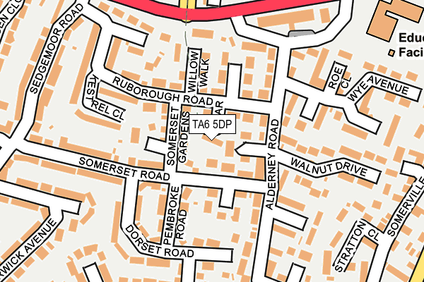 TA6 5DP map - OS OpenMap – Local (Ordnance Survey)