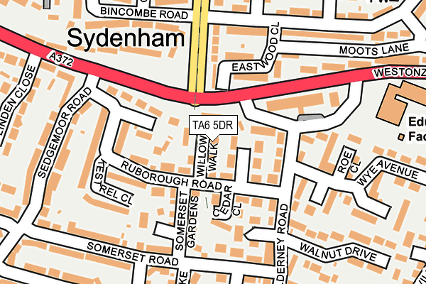 TA6 5DR map - OS OpenMap – Local (Ordnance Survey)