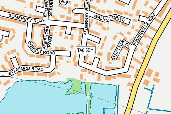 TA6 5DY map - OS OpenMap – Local (Ordnance Survey)