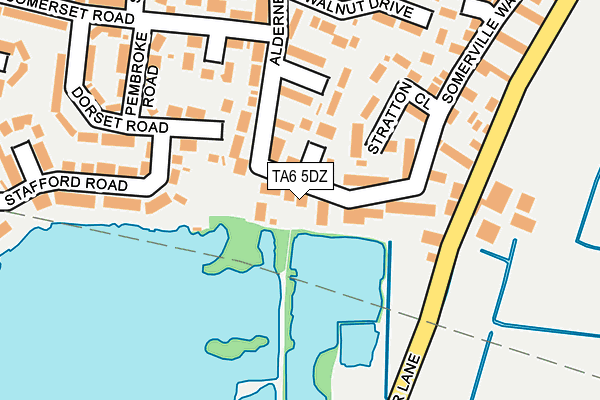 TA6 5DZ map - OS OpenMap – Local (Ordnance Survey)