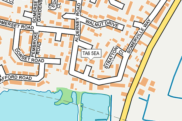 TA6 5EA map - OS OpenMap – Local (Ordnance Survey)