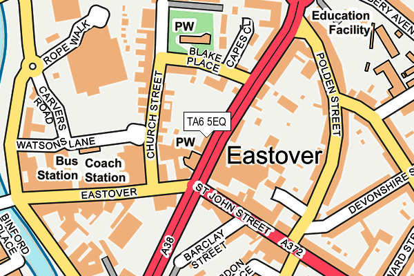 TA6 5EQ map - OS OpenMap – Local (Ordnance Survey)