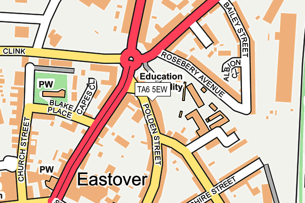 TA6 5EW map - OS OpenMap – Local (Ordnance Survey)