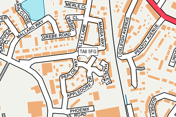 TA6 5FG map - OS OpenMap – Local (Ordnance Survey)