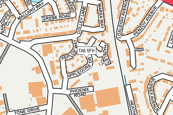 TA6 5FH map - OS OpenMap – Local (Ordnance Survey)